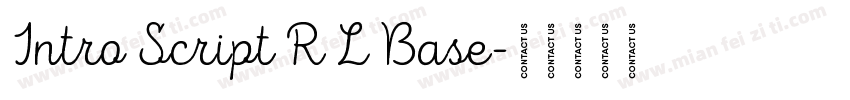 Intro Script R L Base字体转换
